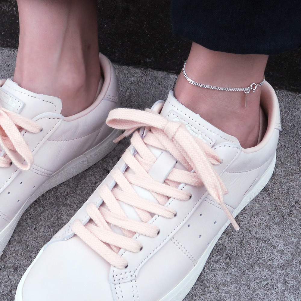 經典繩索腳鍊(2.4mm中細鍊) 925純銀刻字腳鍊