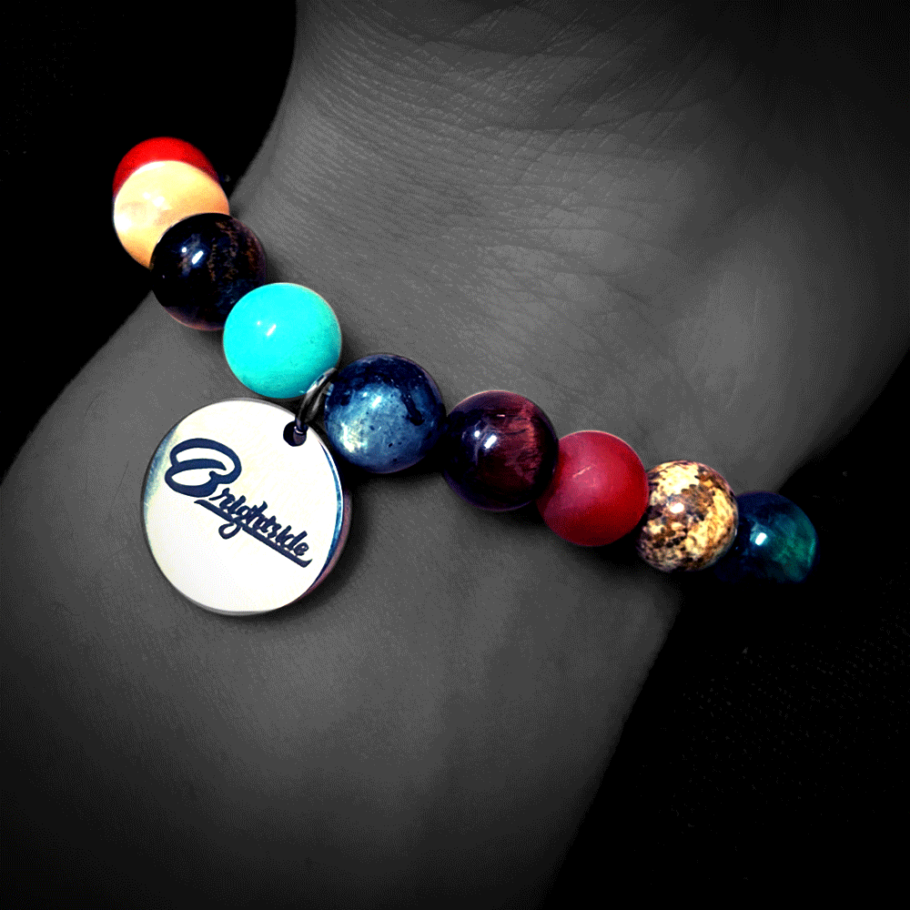 每件出貨前皆經過莊嚴淨化與祈福儀式｜Brightside®－宇宙太陽系天體運行 祈福手工天然石串珠手環 【數量有限，一人限購2條｜〖每日暫供10條〗】