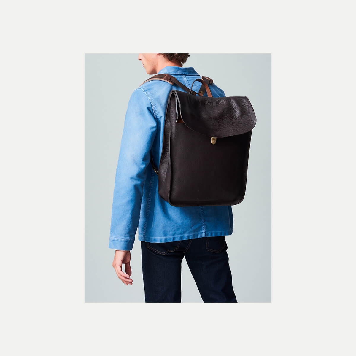 bleu de chauffe | Arlo 真皮後背包(黑、海軍藍、雪茄棕、卡其綠)