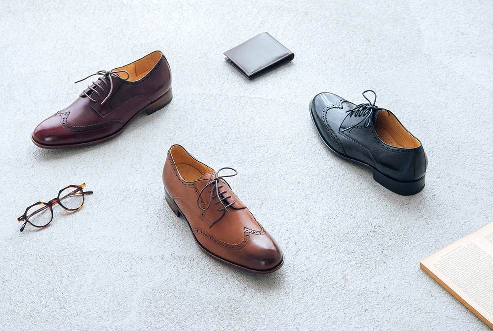 14週年限定款翼紋雕花德比鞋-經典黑、焦糖棕、勃根地酒紅色