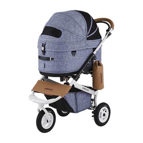 日本AirBuggy Dome3 Large 高級寵物手推車 20kg - 灰藍牛仔布 Melange Denim