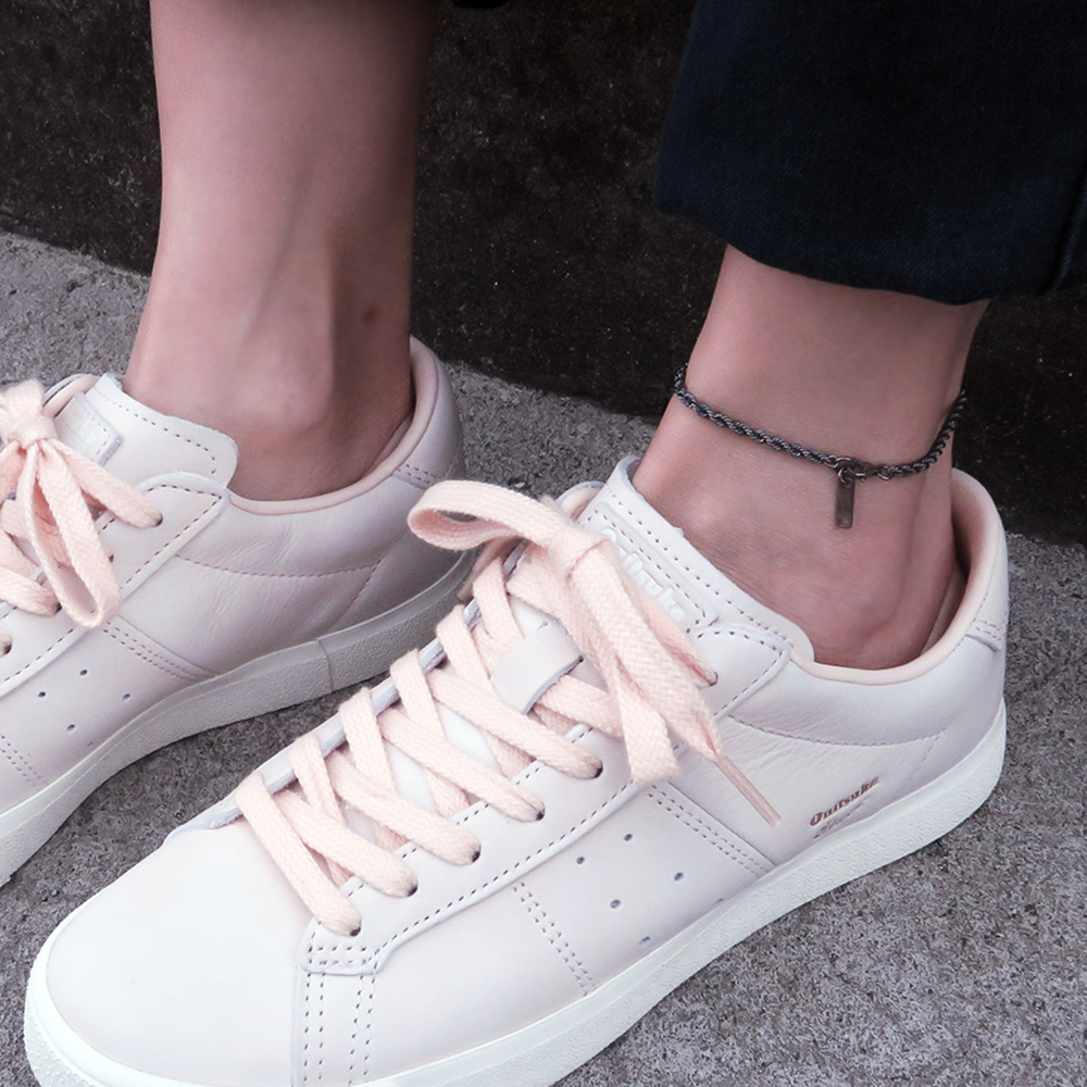 編織繩索腳鍊 復古黑 (2.8mm中細鍊) 925純銀刻字腳鍊