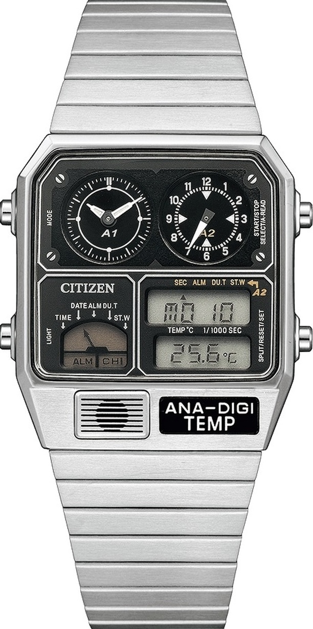 萬年鐘錶- Citizen 星辰80年代ANA-DIGI TEMP 古典電子錶JG2101-78E