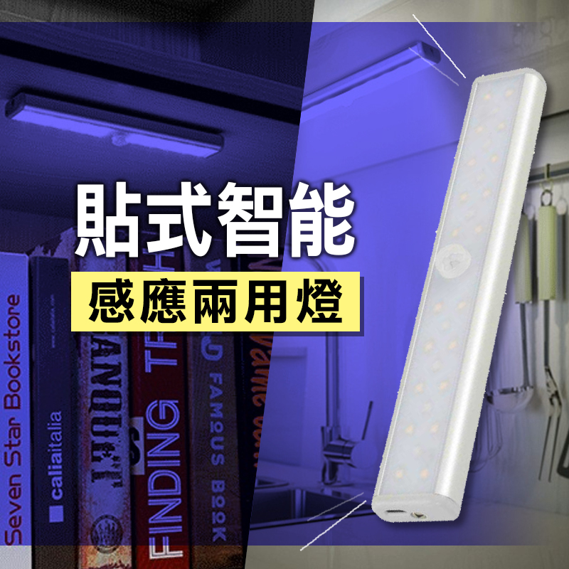 貼式智能感應兩用燈｜不僅僅只是感應燈，能把陽光的紫外線搬到你需要的地方，滿足您居家需求!!!
