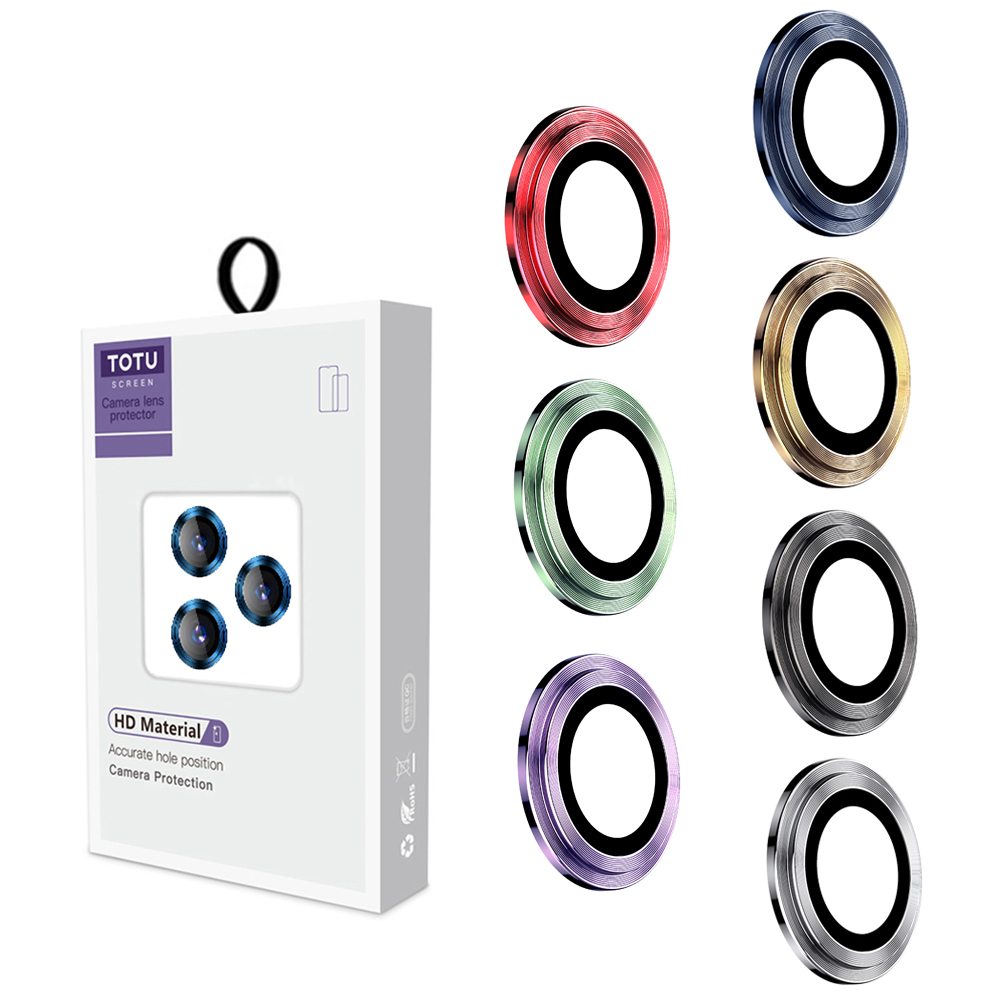 TOTU 拓途 iPhone12/12Mini/12Pro/12ProMax鏡頭貼保護貼鋼化膜 鋁合金鋼化玻璃 金盾系列