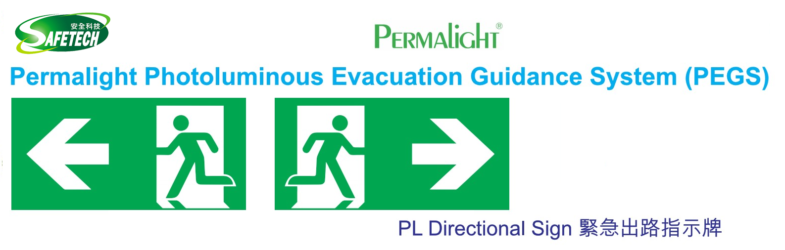 Permalight Directional sign