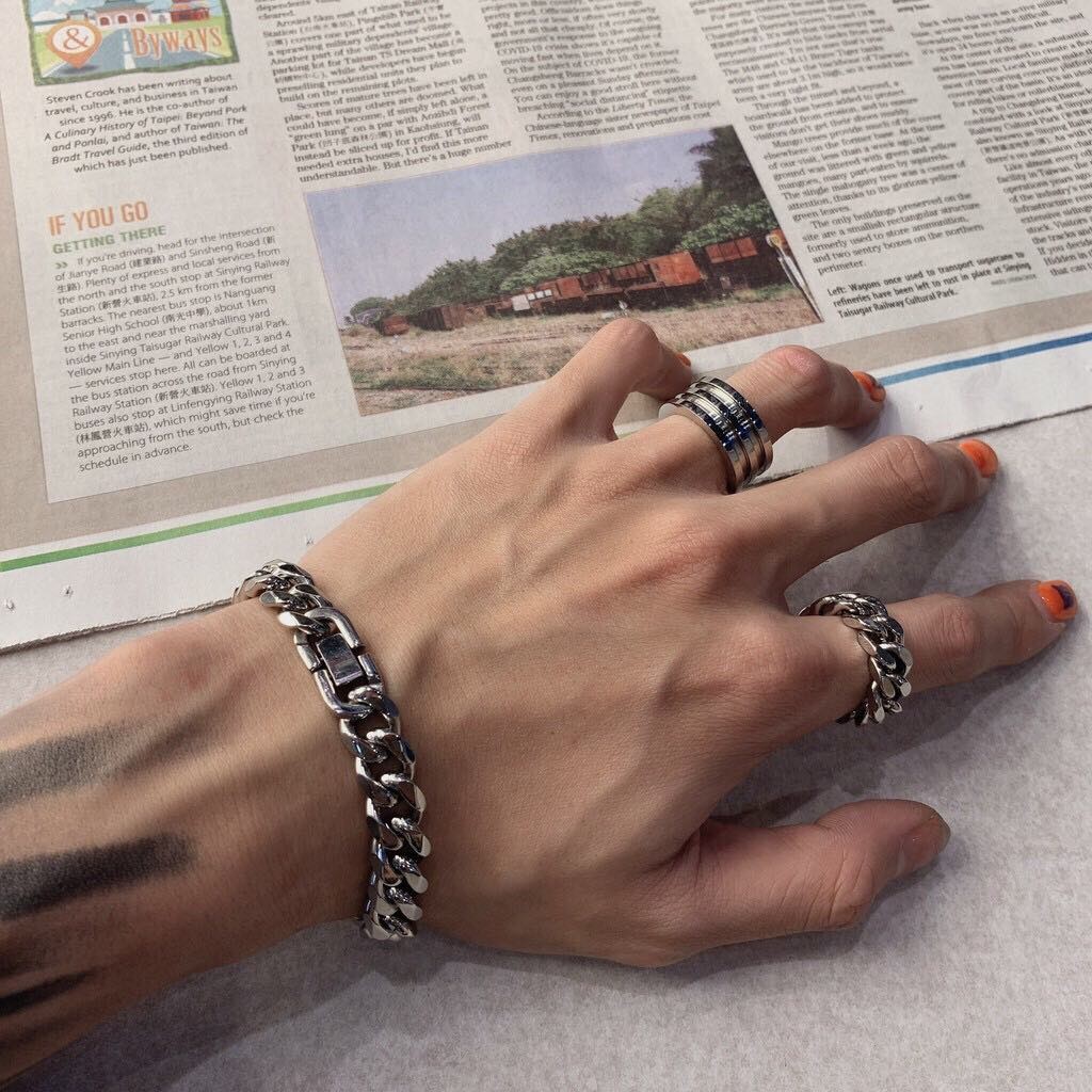 訂製款/古巴手鍊/安全扣/鈦鋼/16CM&18CM&19CM&20CM