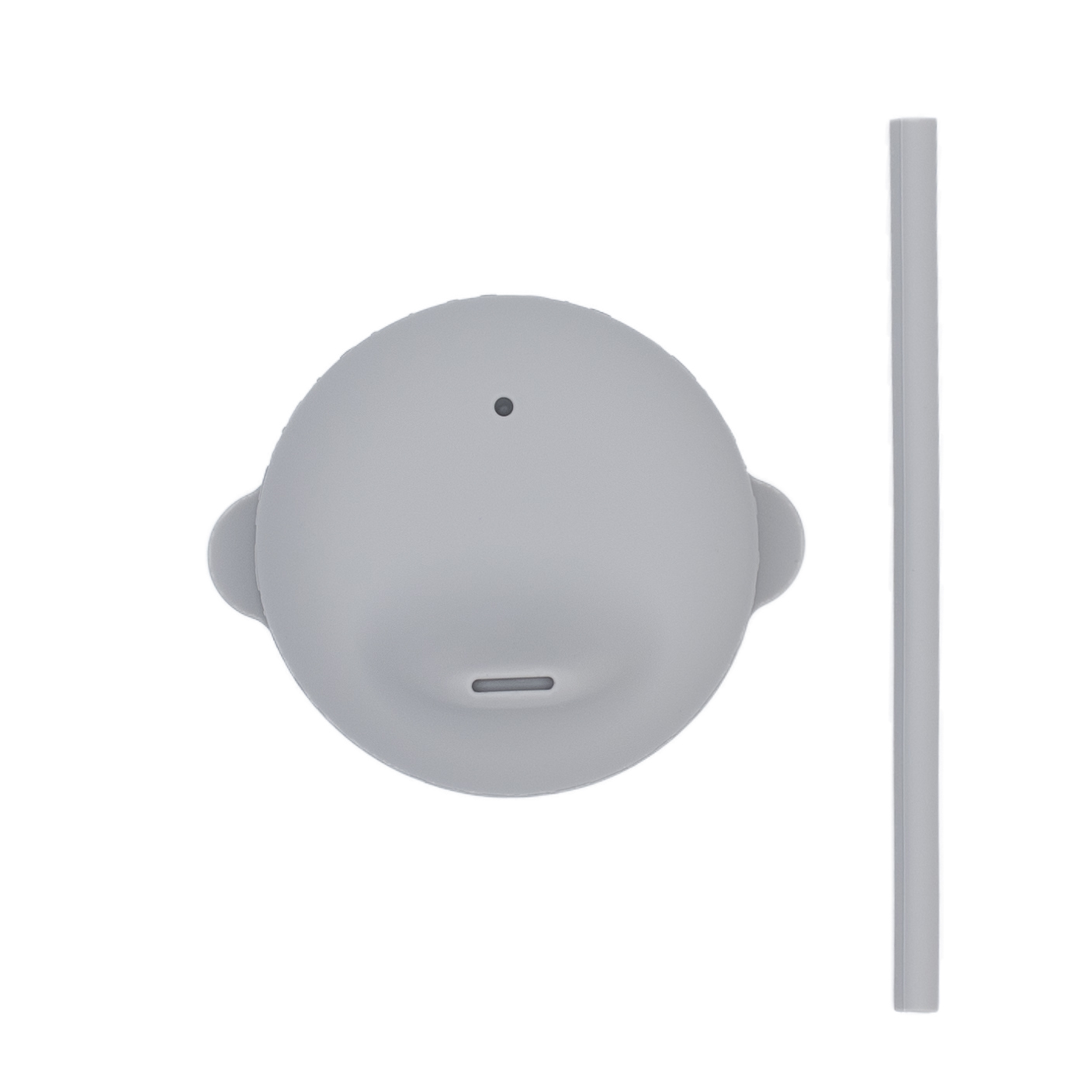 澳洲We Might Be Tiny 動物矽膠杯套吸管組-淺灰