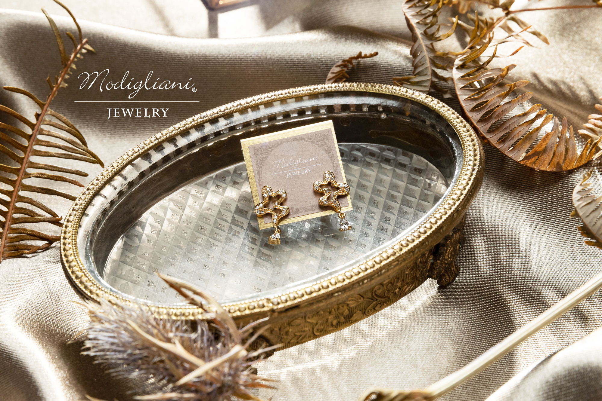 18KGP 晨露垂墜式耳環