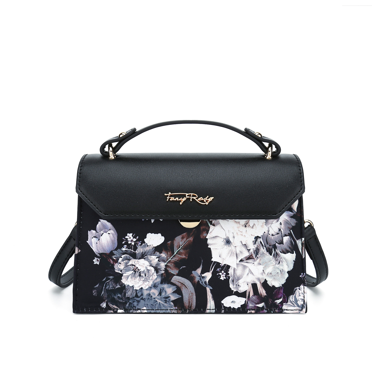 Rosy Romance Vintage Floral Print Shoulder Bag