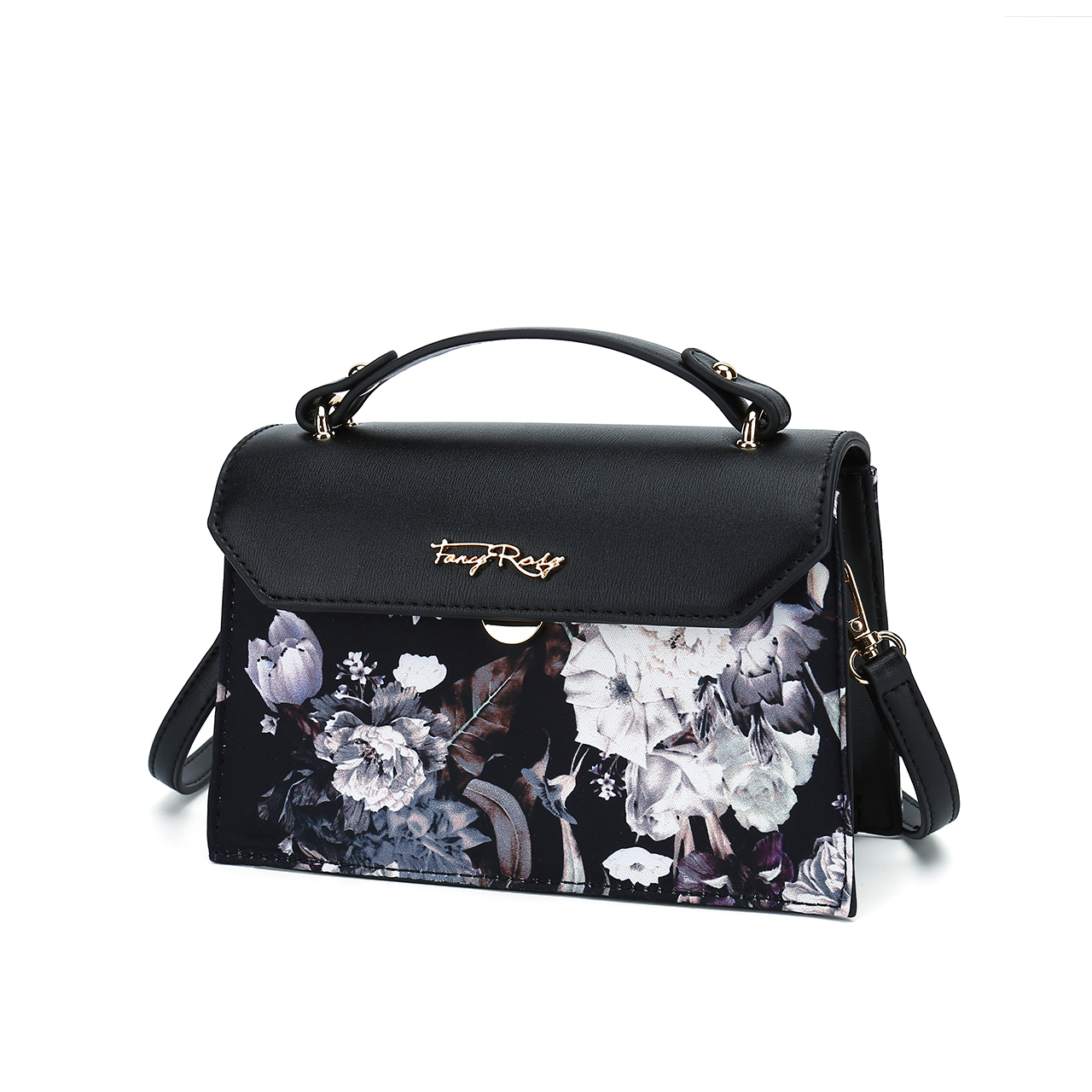 Rosy Romance Vintage Floral Print Shoulder Bag