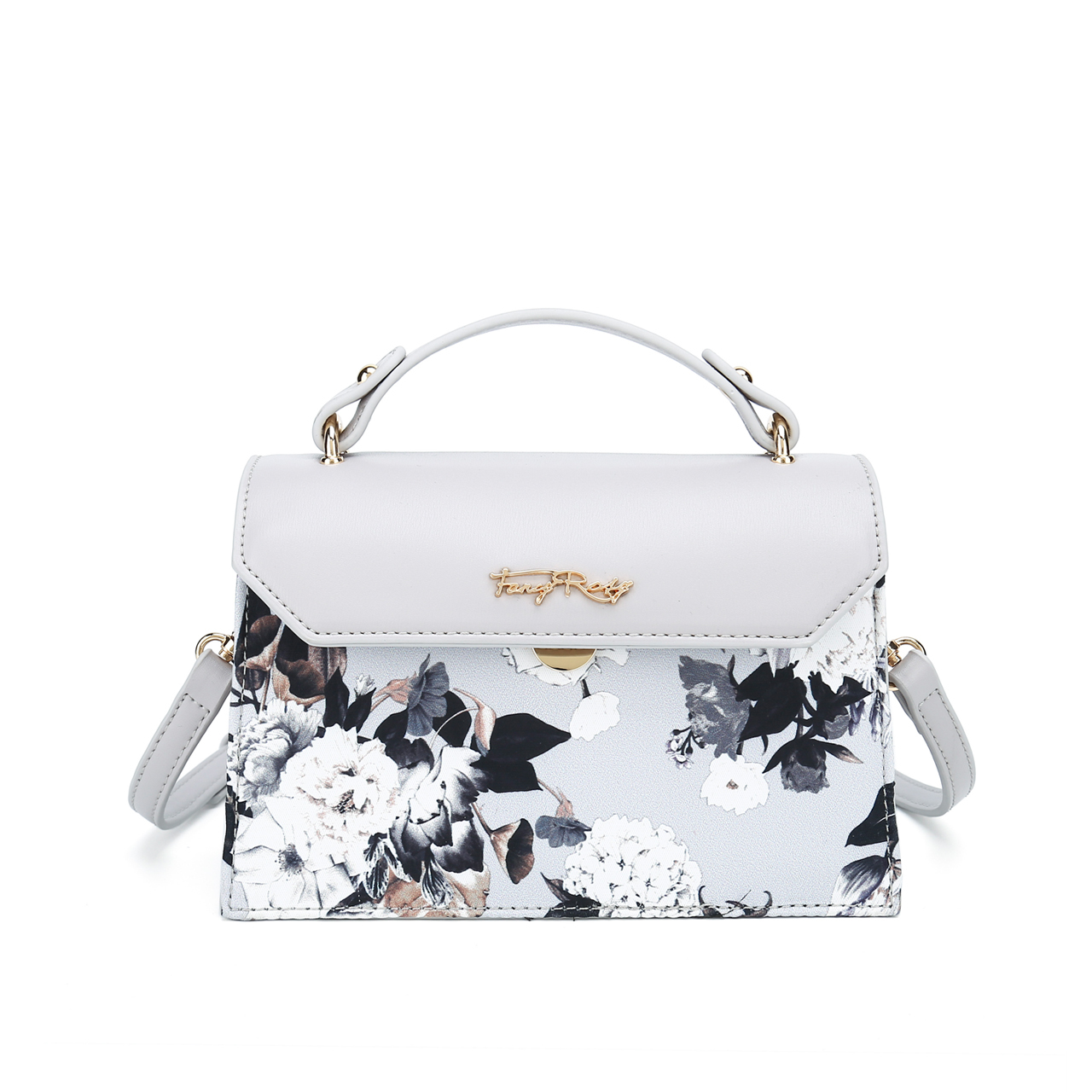 Rosy Romance Vintage Floral Print Shoulder Bag