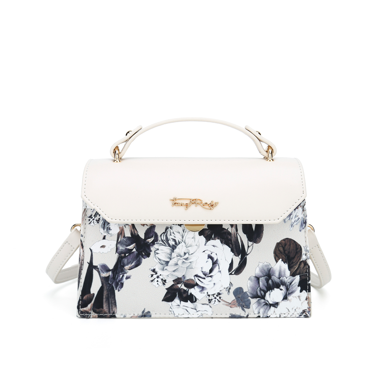 Rosy Romance Vintage Floral Print Shoulder Bag
