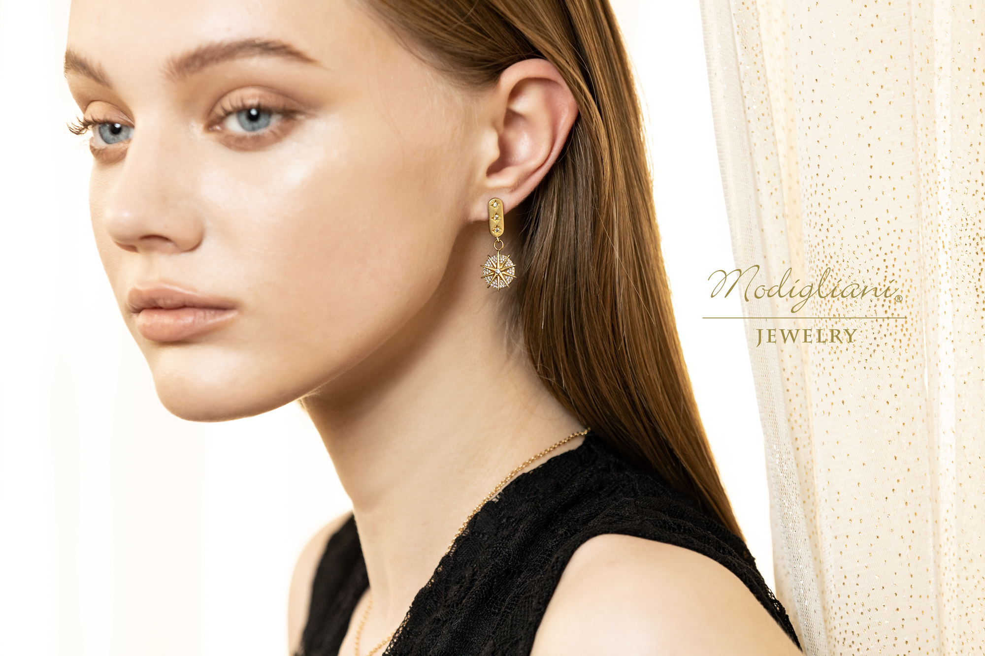 黃銅飾品,黃銅,星星,氣質,耳環,垂墜式耳環,鋯石