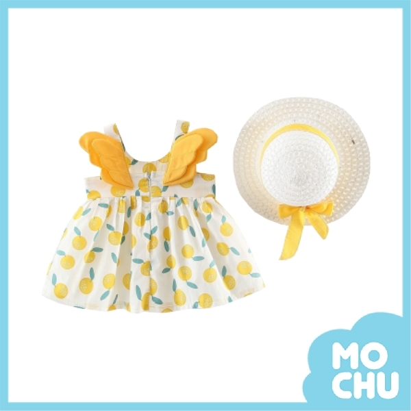 ＱＱ小翅膀洋裝＋帽子(兩色)