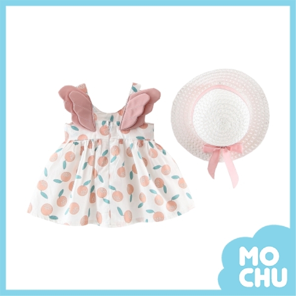 ＱＱ小翅膀洋裝＋帽子(兩色)