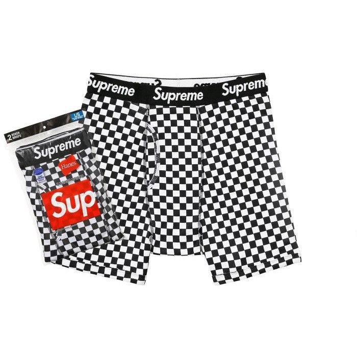 Supreme x Hanes Boxer Briefs 棋盤格 內褲 單件