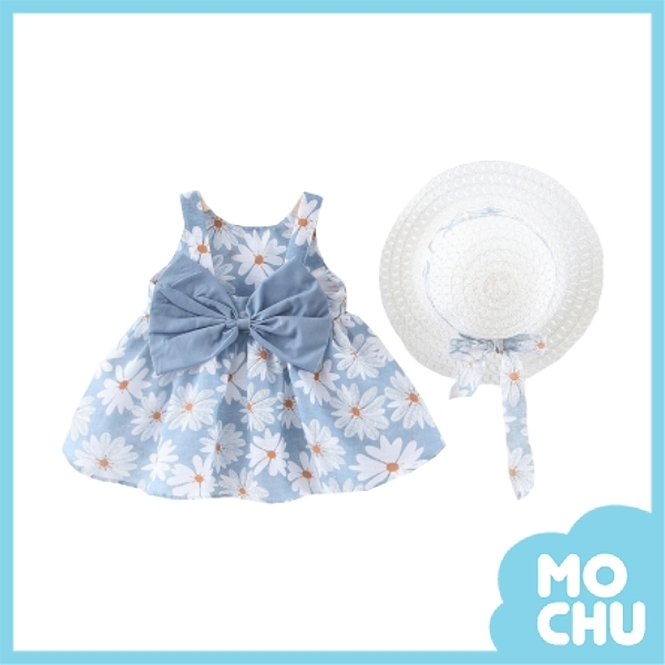 夏日風情小洋裝＋帽子-小野菊(兩色)