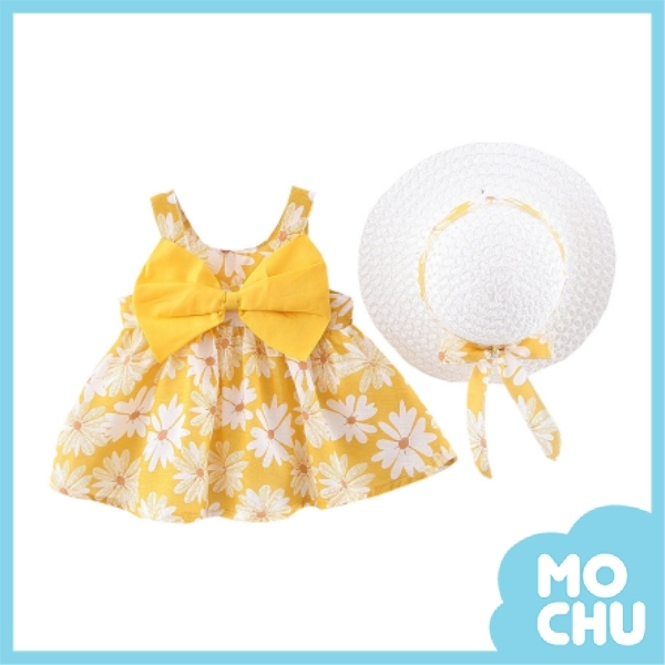 夏日風情小洋裝＋帽子-小野菊(兩色)