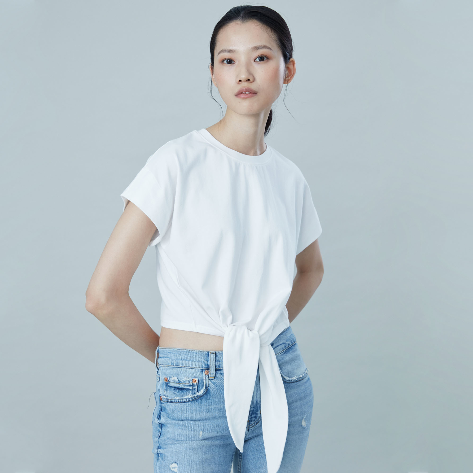 Taffy 短版綁帶短袖