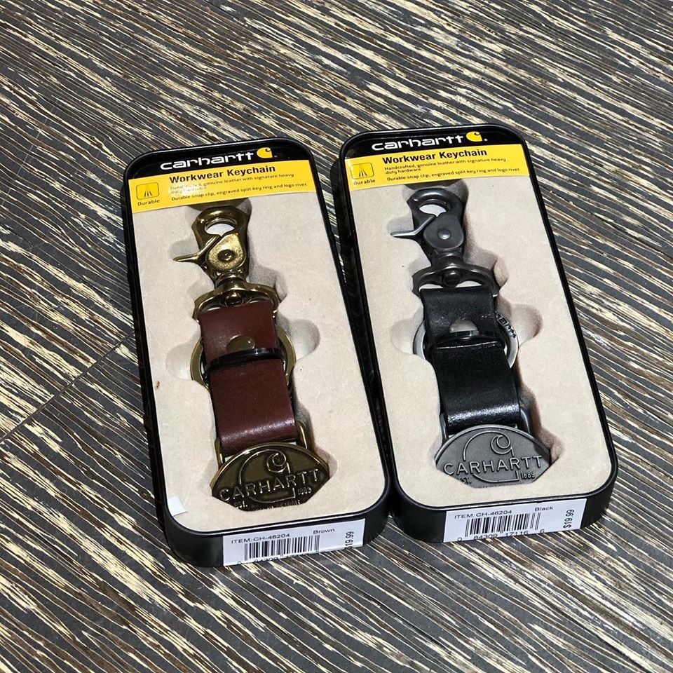 Carhartt 皮革鑰匙圈 黑/咖 兩色