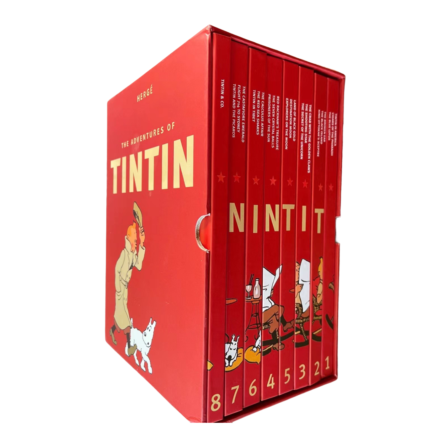 The Complete Adventures of Tintin Collection - 8 Books - Action / Mystery - Hardcover - Hergé