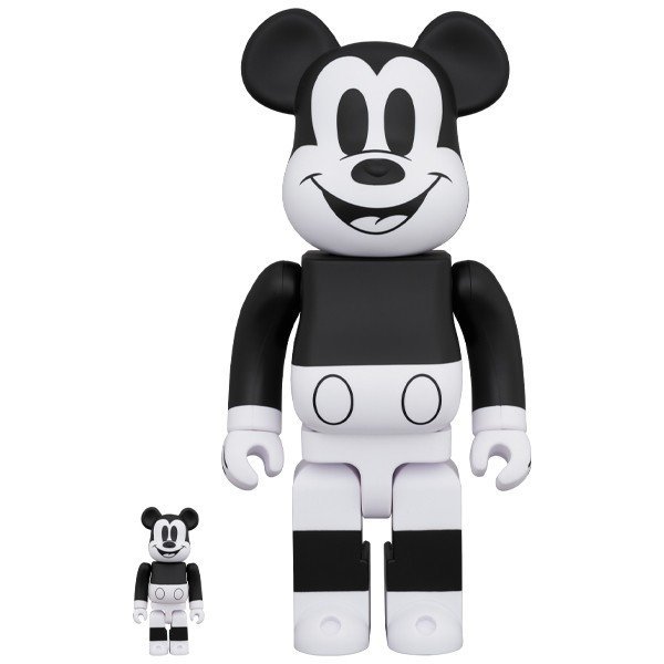 【 BE@RBRICK | 100%+400% 黑白米奇】