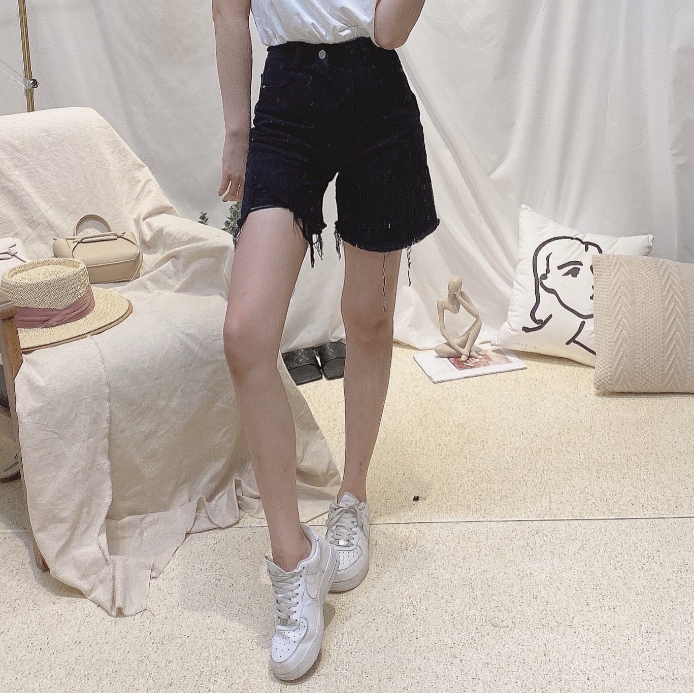 下割破男友五分褲/二色