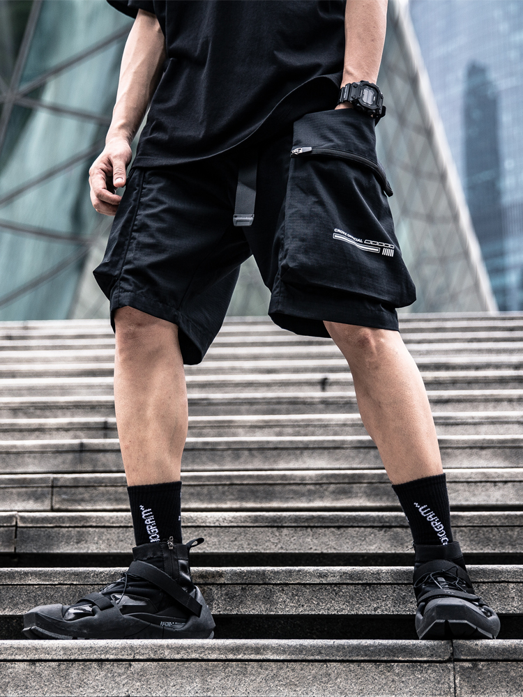 抗撕裂多袋機能軍事五分褲