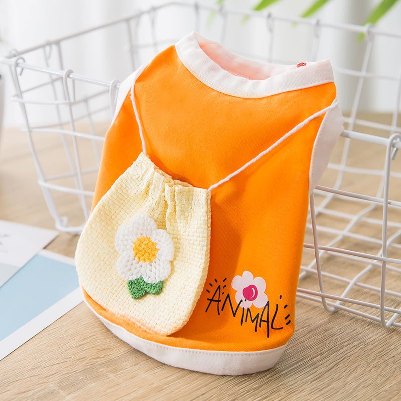 鸡蛋花背心挎包