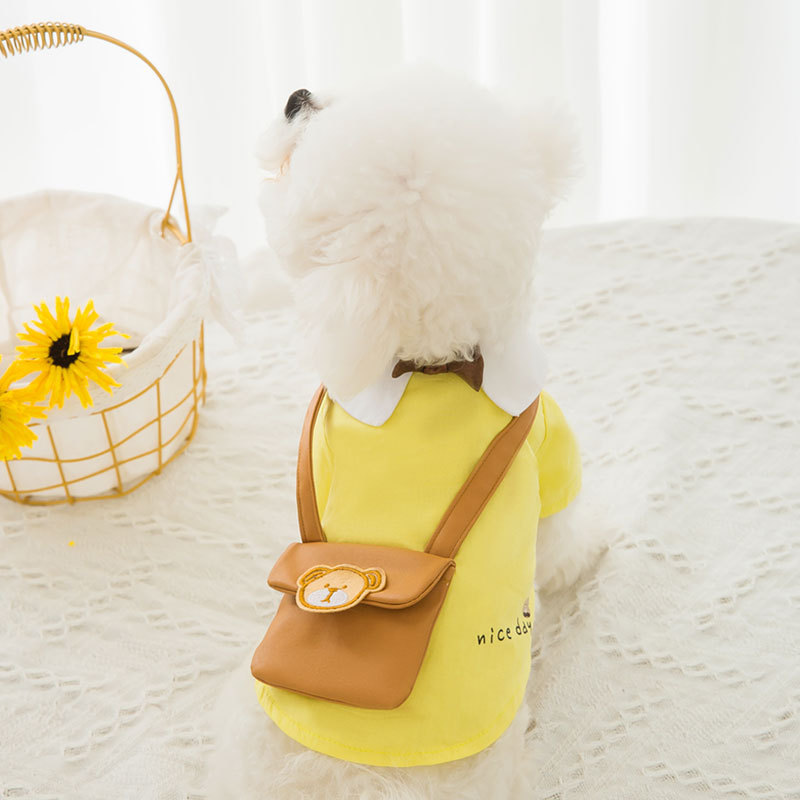 黄色小熊皮包
