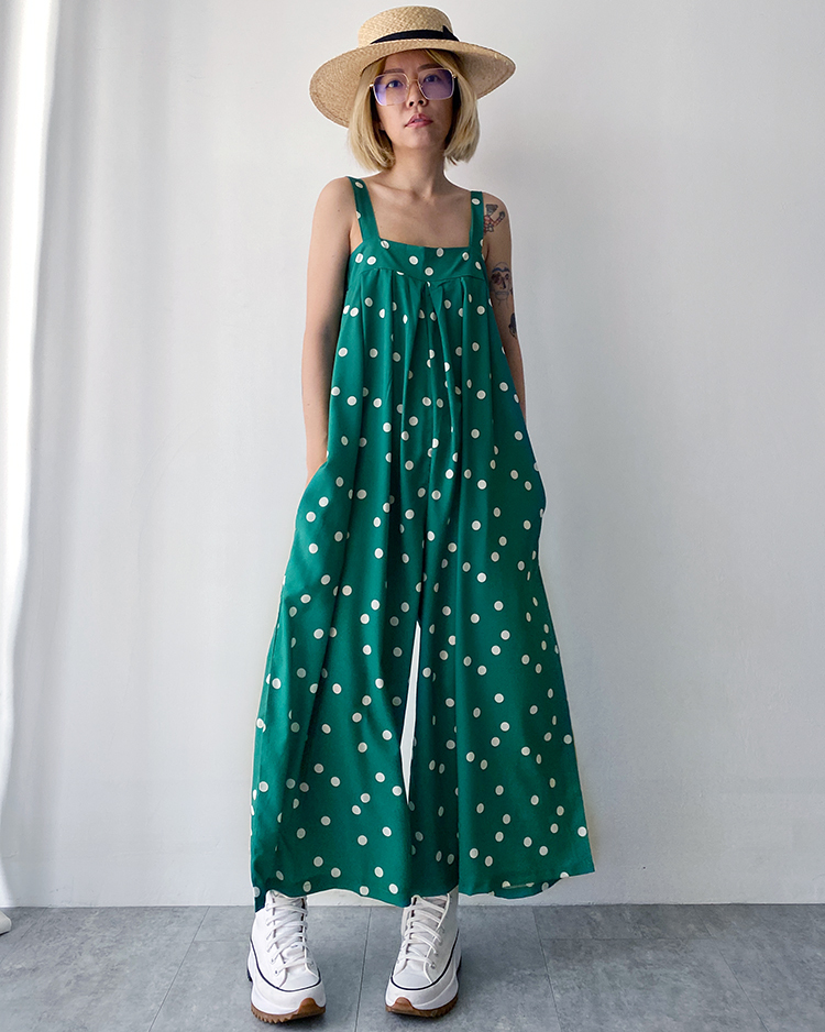 MFD-1786 點點寬管連身褲