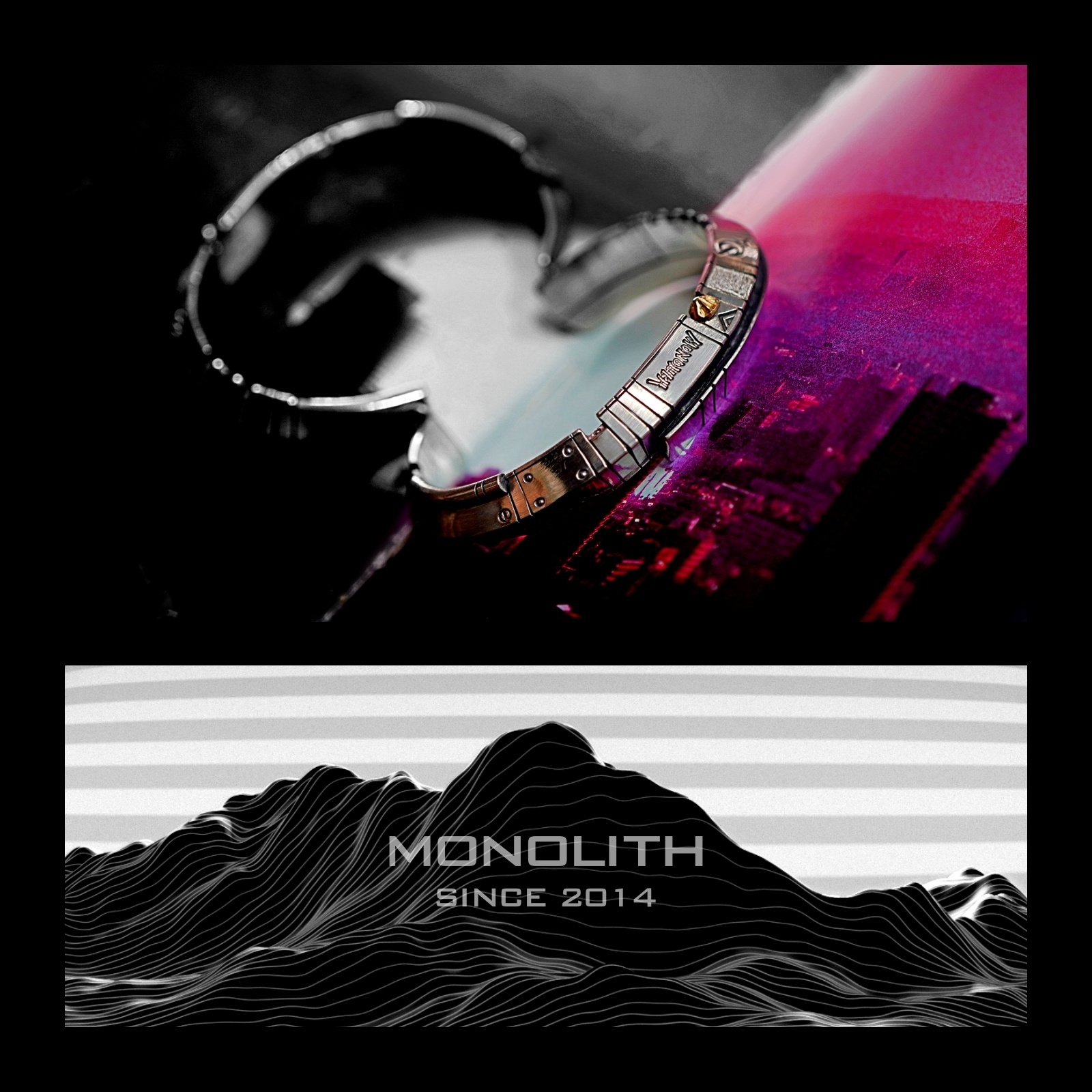 18K拼接幾何打印【手環】