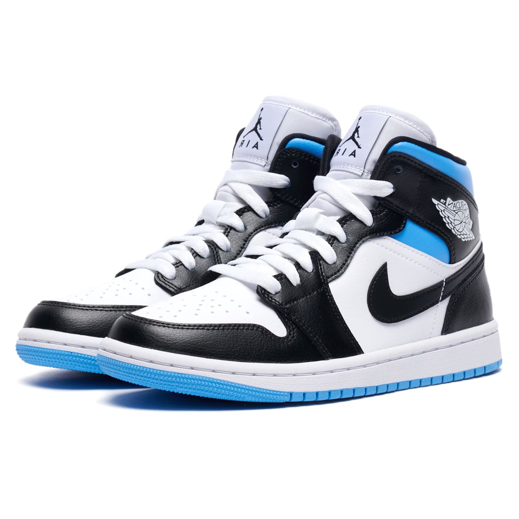 air jordan 1 mid white blue