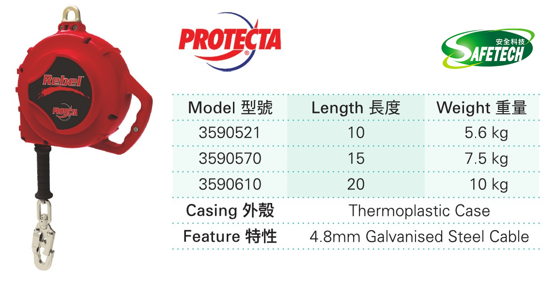 Protecta Rebel™ Self Retracting Lifeline