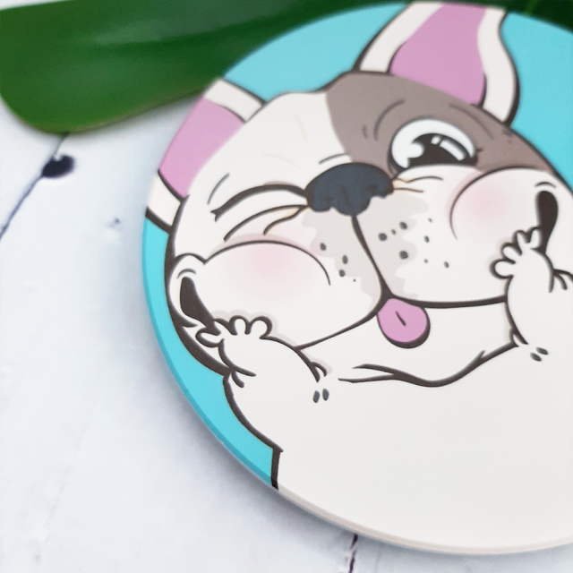 【汪來汪趣 wdog】法鬥亨利 陶瓷吸水杯墊
