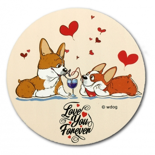 【汪來汪趣 wdog】柯基 陶瓷吸水杯墊