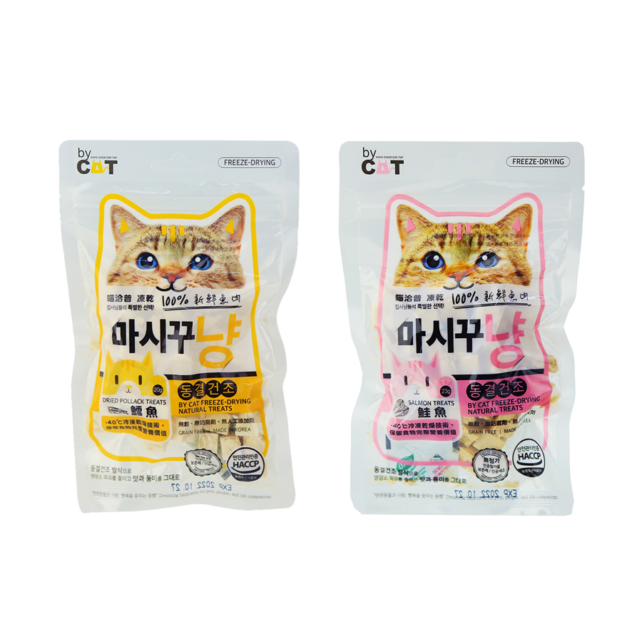 喵洽普 貓咪凍乾零食鱈魚20g 鮭魚23g|貓零食