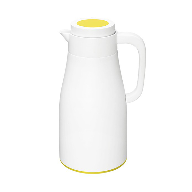 PO: 丹麥直立密封保溫壼1000ml(玻璃內膽)-白身黃蓋
