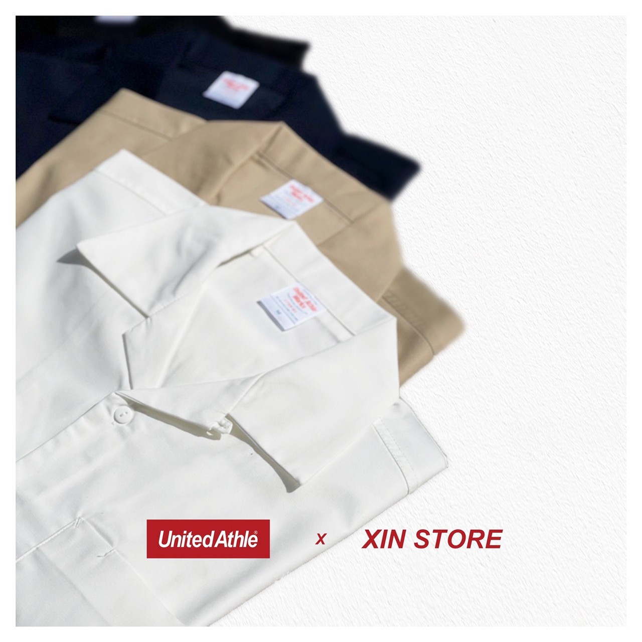 United Athle UA 3175901 T/C 開襟 口袋 短袖 襯衫