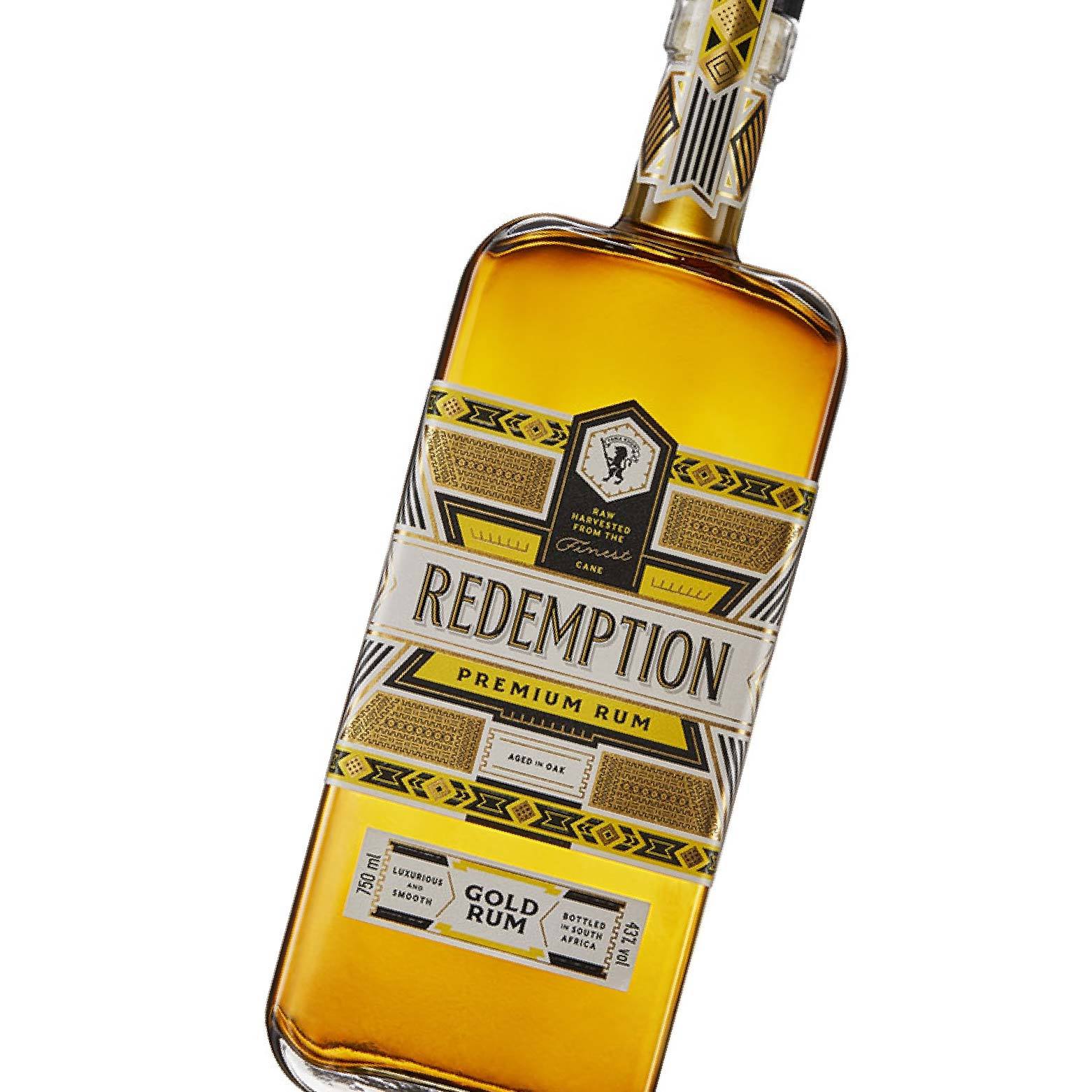 Redemption Premium Rum 750ml 黃金戰士|木桶熟成4年|黃金戰士||南非本地釀造入瓶|饒舌明星代言|派對調酒必備酒款