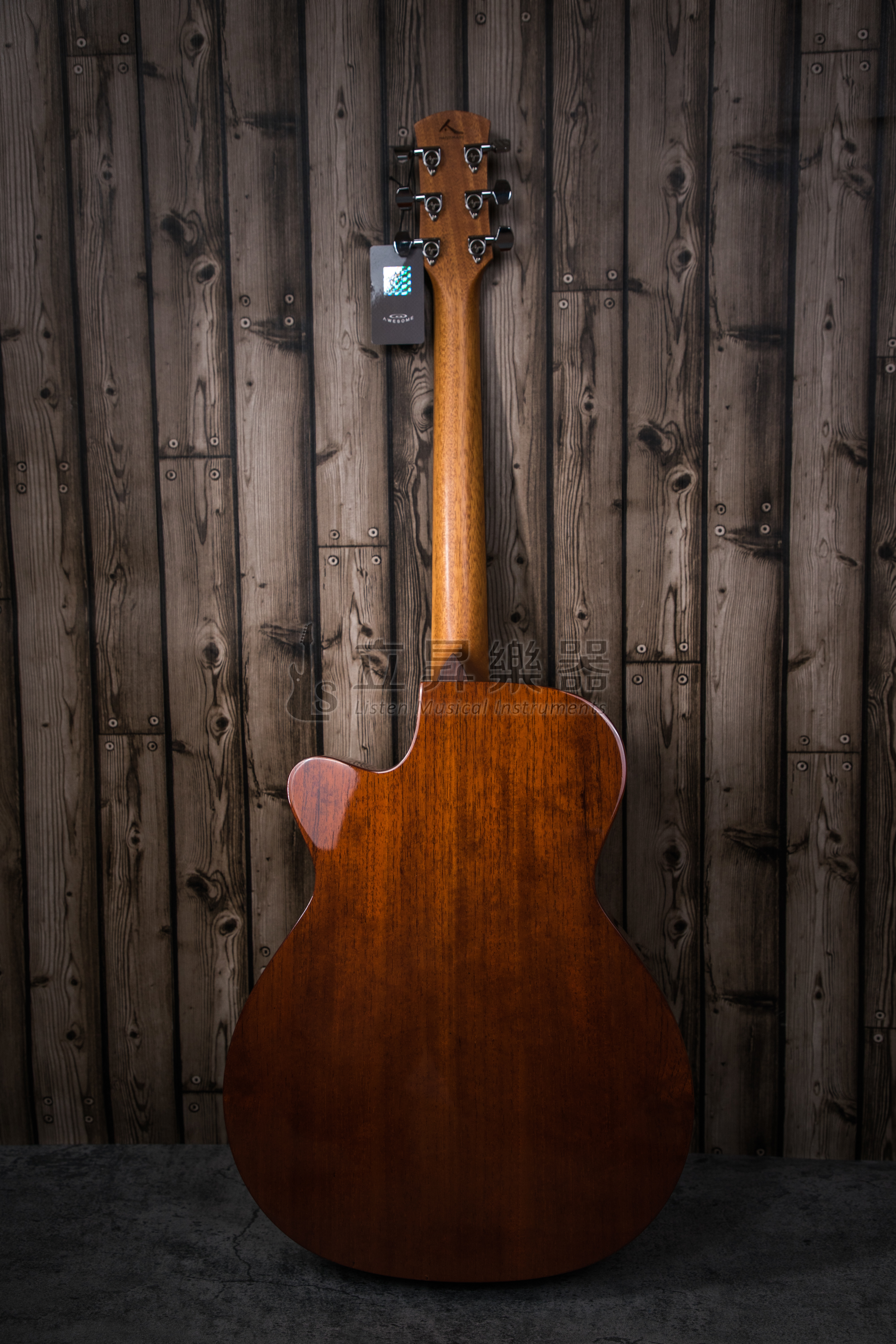 Ayers ACS-NW 雲杉木面單板 侧背桃花心木單板 缺角 全單板木吉他 亮面漆 小太陽標誌 附原廠厚袋 第 4 張圖片｜三峽吉他 / Bass