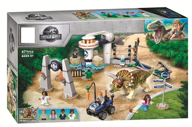 Jurassic World Triceratops Rampage Building Set Fit Lego NO BOX LA11336