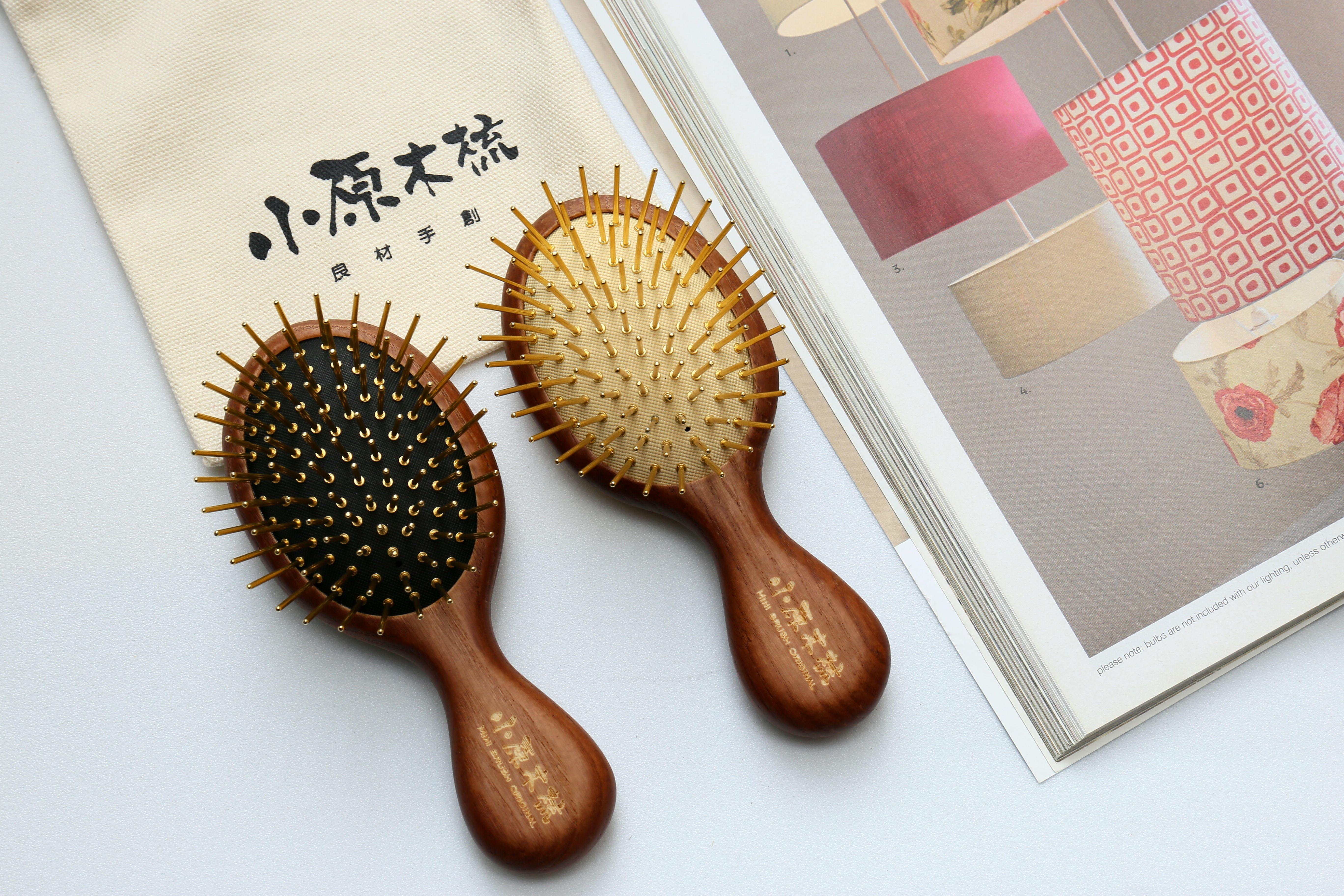 【小原木梳】24K電鍍小桃黃金梳（遠紅外線功能）緩解你的頭皮壓力