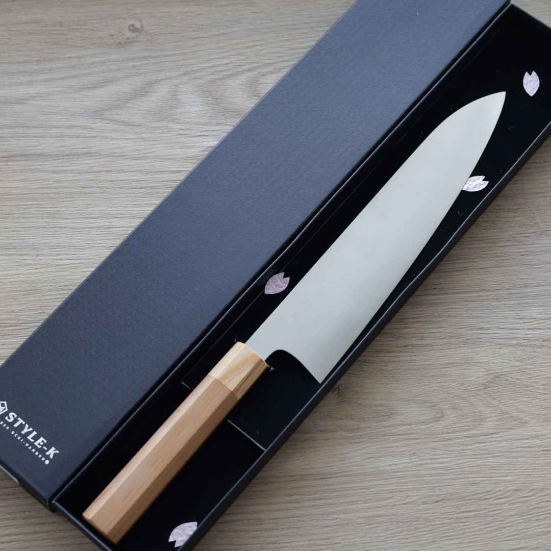 黑崎真 牛刀 240mm SG2粉末HSS鋼 櫻花