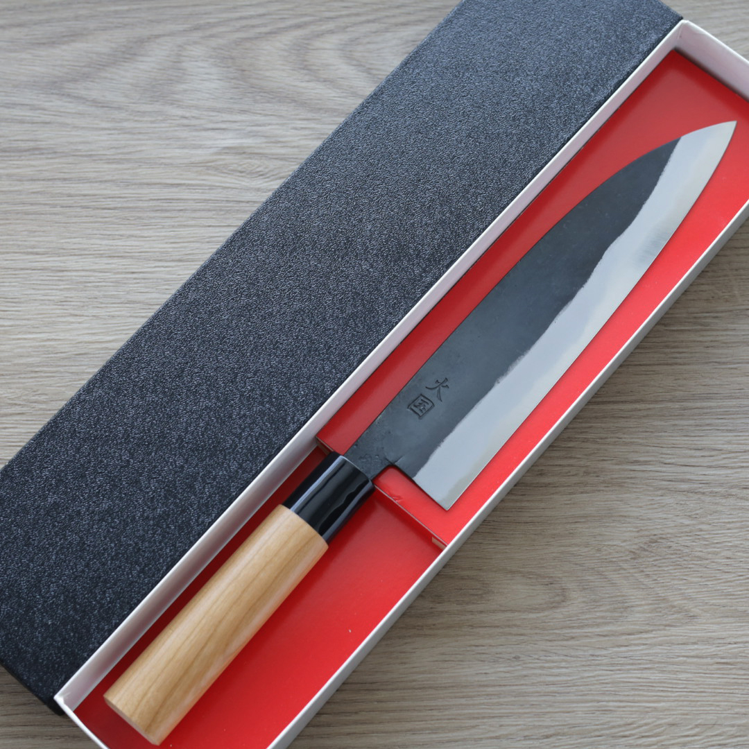 境志泰 火國 牛刀 210mm 白紙鋼 黑打