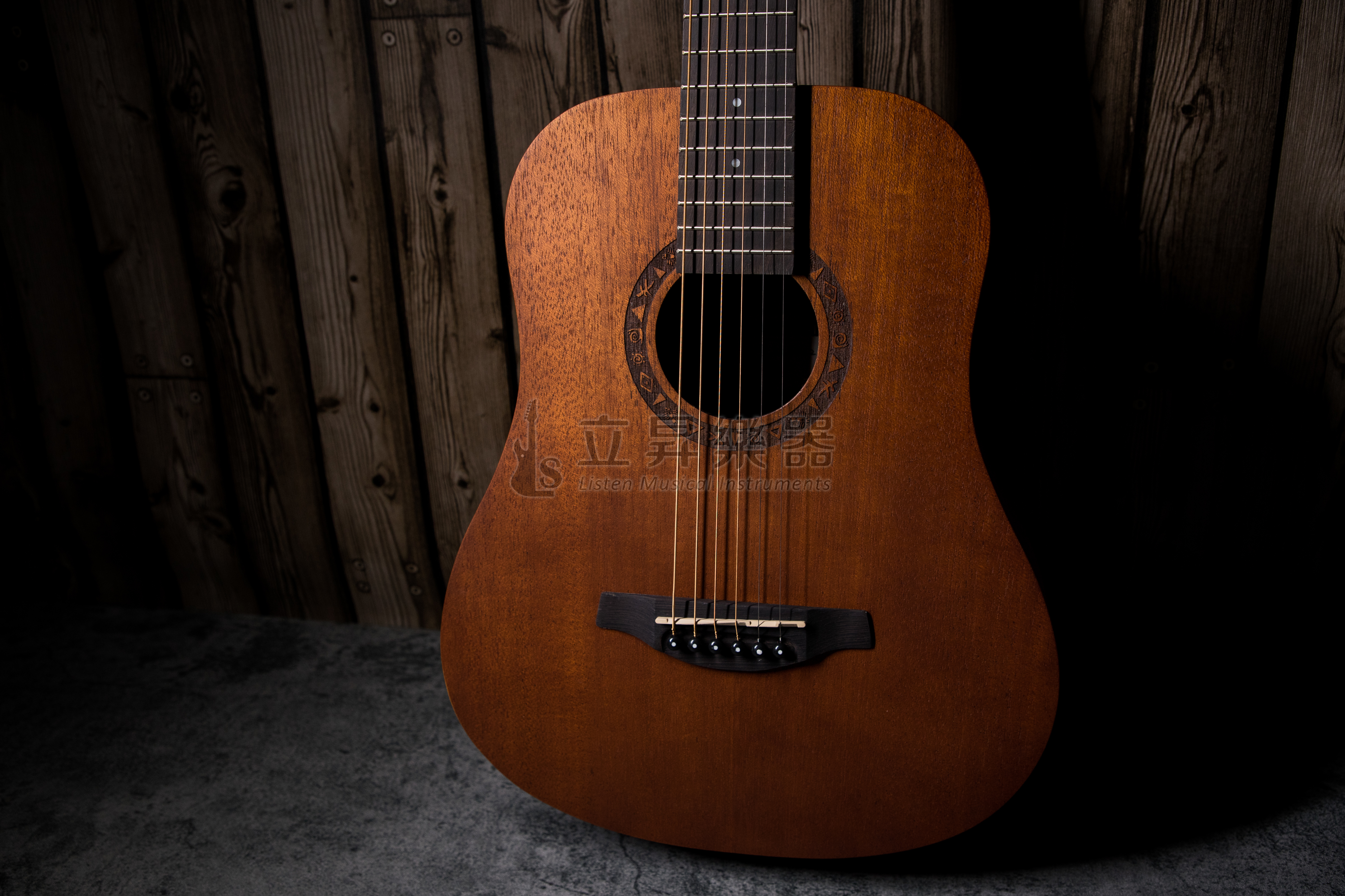 Soldin SA-3422NS 全桃花心木 34吋 旅行木吉他 旅行吉他 (附琴袋、配件)