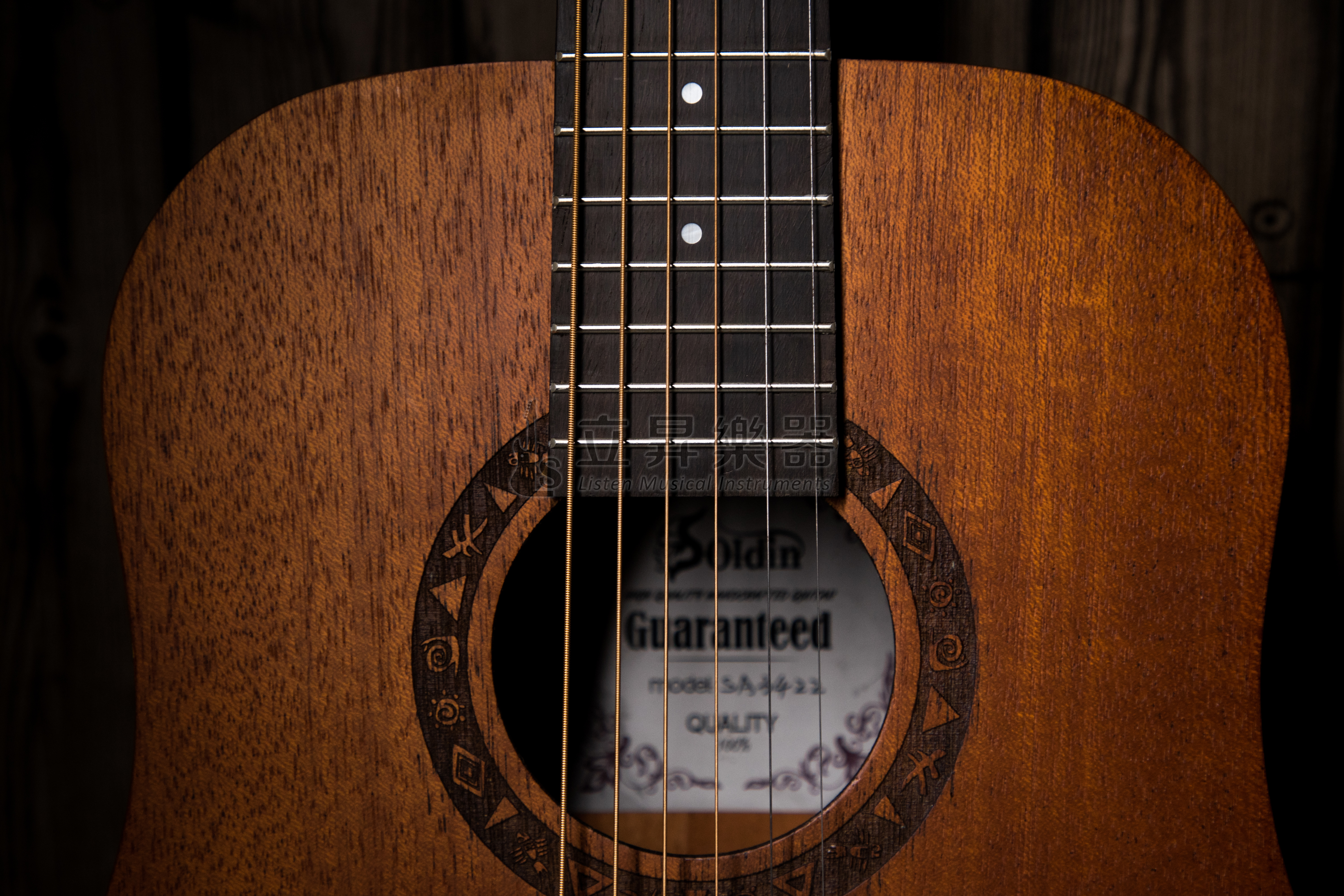 Soldin SA-3422NS 全桃花心木 34吋 旅行木吉他 旅行吉他 (附琴袋、配件) 第 3 張圖片｜三峽吉他 / Bass