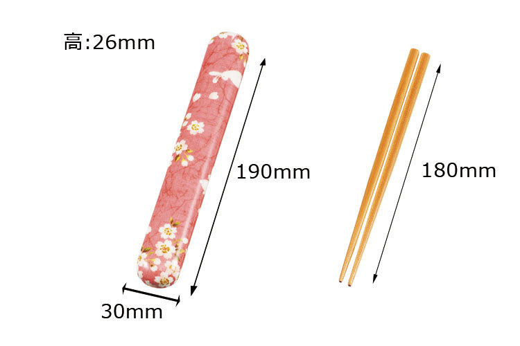 正日貨 HAKOYA 18.0布貼箸箱セット粉色櫻兔筷子(2)