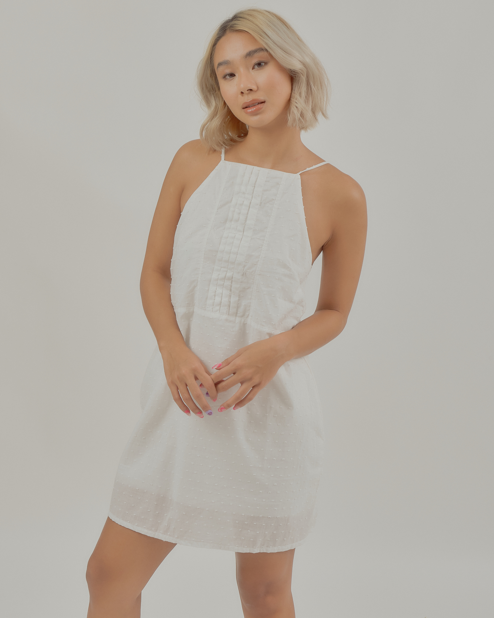 Avery Dress - Dotted Cream